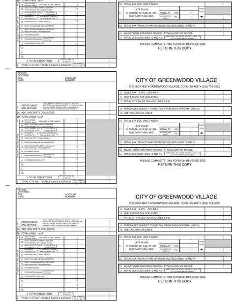 city of greenwood village taxes.